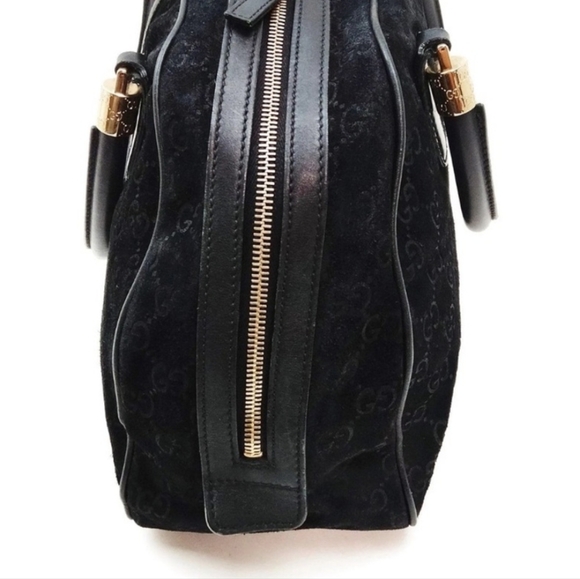 Gucci Sherry Line Black Suede Icon Bag - Picture 3 of 8